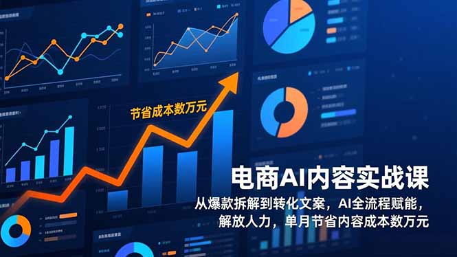 电商AI内容实战课，从爆款拆解到转化文案，AI全流程赋能，解放人力，单月节省内容成本数万元-梦清研习社