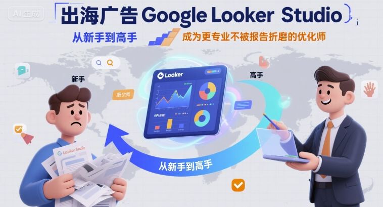 出海广告Google Looker Studio从新手到高手，成为更专业不被报告折磨的优化师-梦清研习社