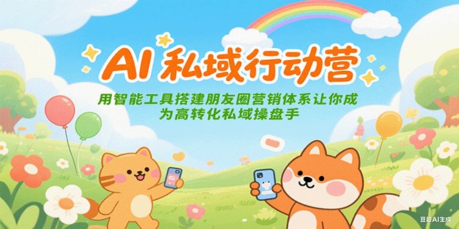 AI私域行动营：用智能工具搭建朋友圈营销体系让你成为高转化私域操盘手-梦清研习社