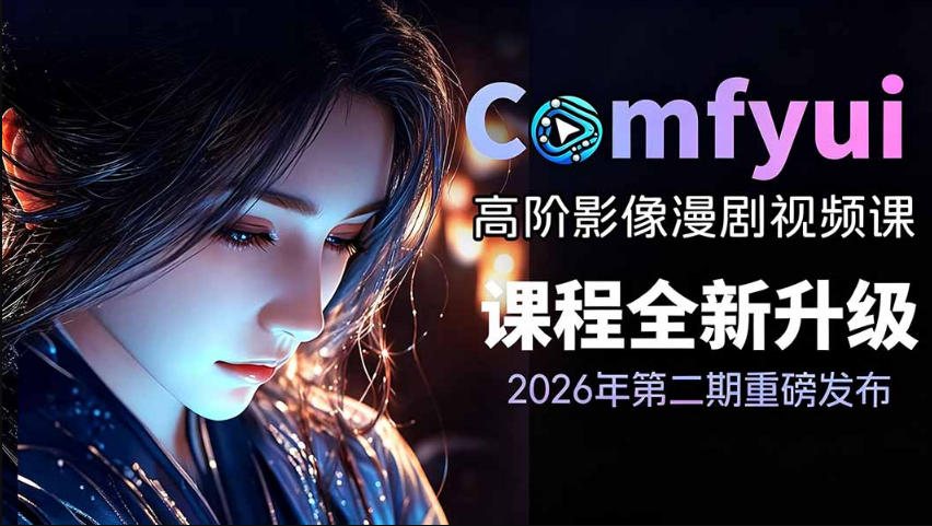 2026新版ComfyUI漫剧动画全流程实战课，0基础入门到进阶全流程动态漫，轻松实现流量变现-梦清研习社
