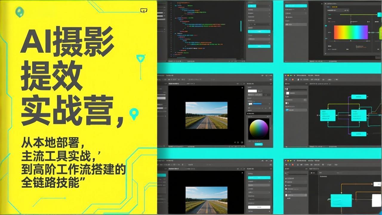 AI+摄影提效实战营,从本地部署,主流工具实战,到高阶工作流搭建的全链路技能-梦清研习社