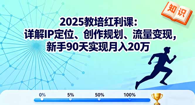 2025教培红利课：详解IP定位、创作规划、流量变现，新手90天实现月入20万-梦清研习社