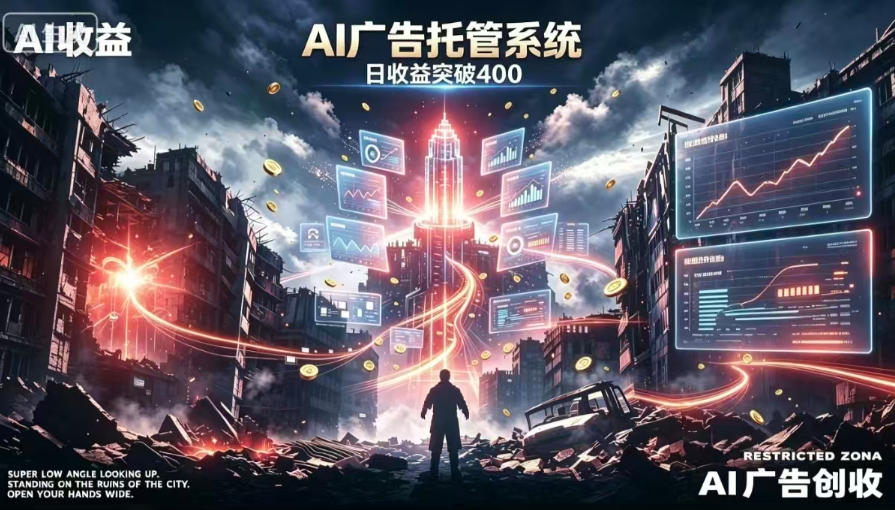 AI智能广告，全自动化运行，单日可达400+，小白新手0基础上手【揭秘】-梦清研习社