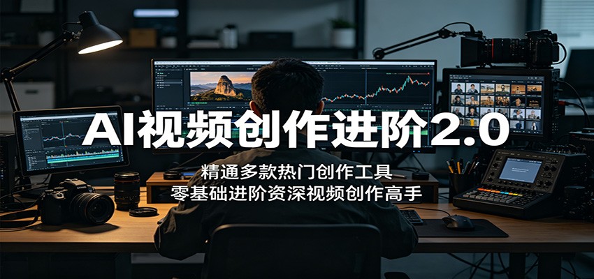 AI视频创作进阶2.0：精通多款热门创作工具，零基础进阶资深视频创作高手-梦清研习社