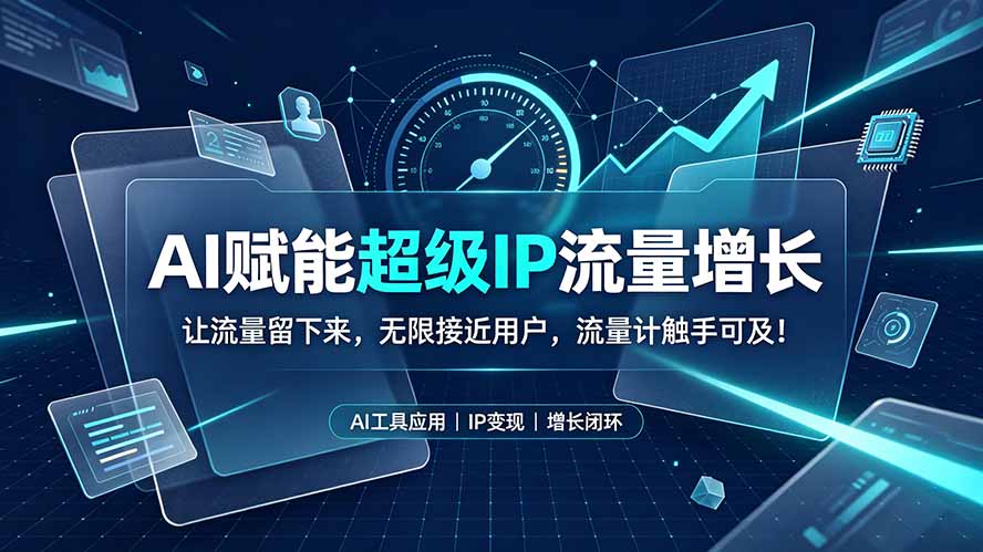 AI赋能超级IP流量增长：让流量留下来，无限接近用户，流量计触手可及！-梦清研习社