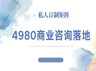 4980商业咨询师落地课程-ip运营高客单教程-梦清研习社