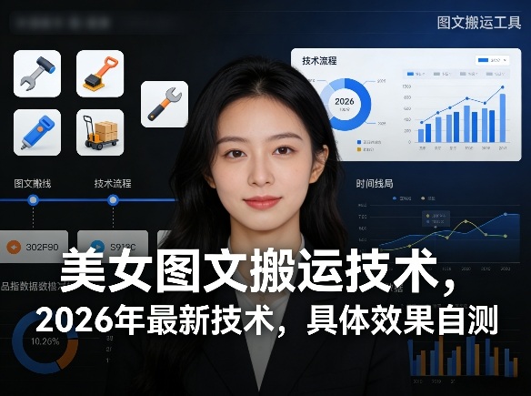 美女图文搬运技术，2026年最新技术，具体效果自测-梦清研习社
