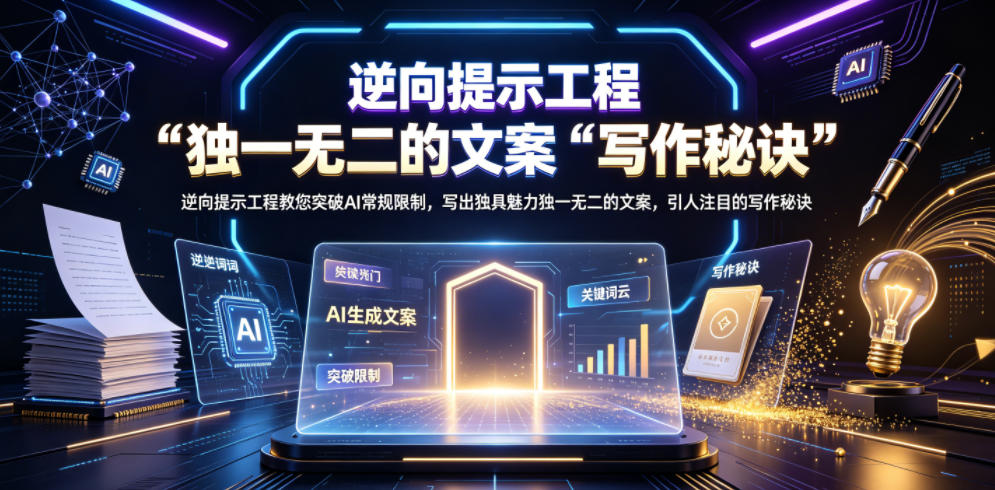 逆向提示工程教您突破AI常规限制，写出独具魅力独一无二的文案，引人注目的写作秘诀【原创双语字幕】-梦清研习社