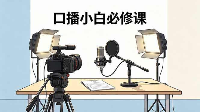 口播小白必修课：录像收音灯光设备+脚本撰写，搭专业级录制场景-梦清研习社