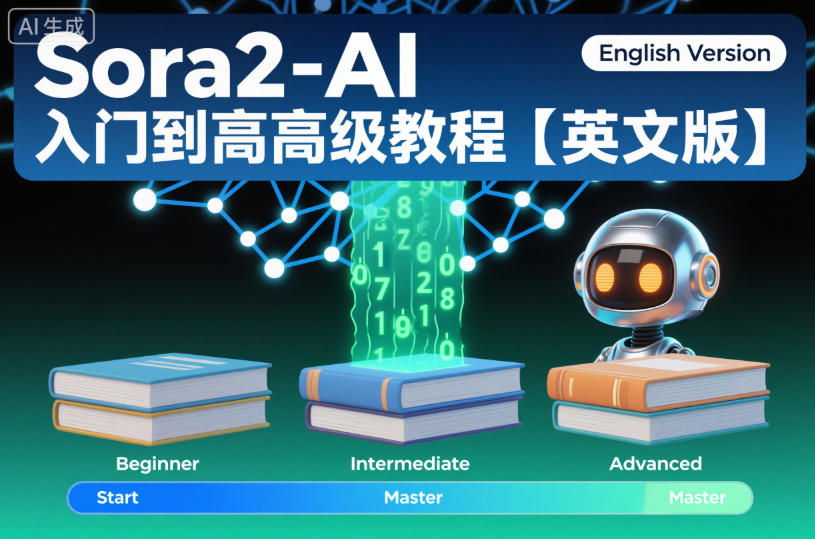 Sora2-AI入门到高级教程【英文版】-梦清研习社
