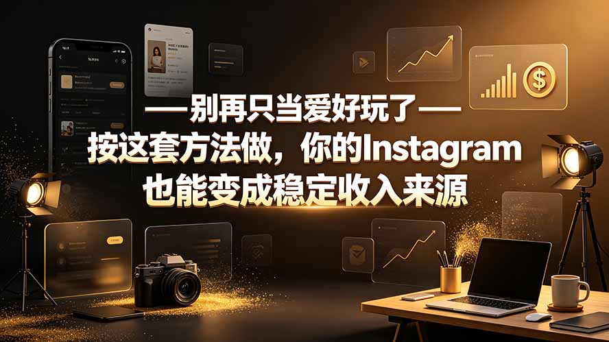 别再只当爱好玩了——按这套方法做，你的Instagram也能变成稳定收入来源-梦清研习社