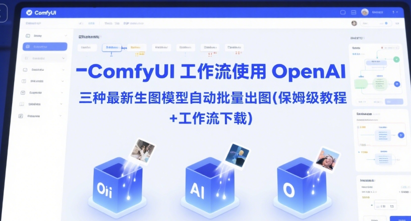 ComfyUI 工作流使用 OpenAI 三种最新生图模型自动批量出图(保姆级教程+工作流下载)-梦清研习社