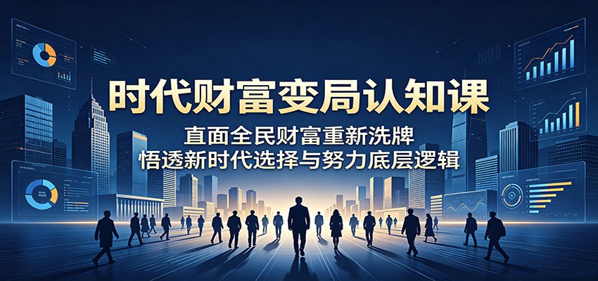 时代财富变局认知课：直面全民财富重新洗牌，悟透新时代选择与努力底层逻辑-梦清研习社