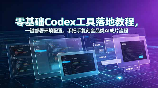 零基础Codex工具落地教程，一键部署环境配置，手把手复刻全品类AI成片流程-梦清研习社