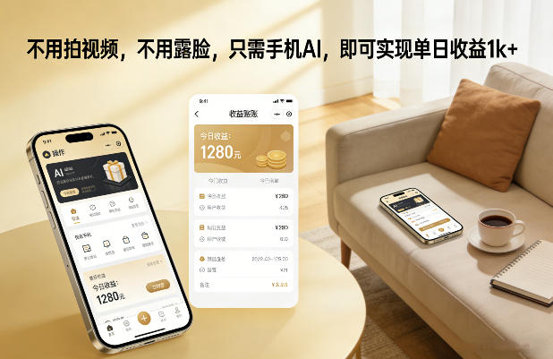 不用拍视频，不用露脸，只需手机AI，即可实现单日收益1k+【揭秘】-梦清研习社