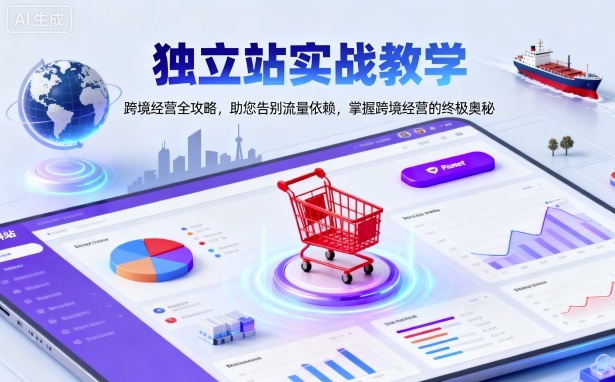 独立站实战教学，跨境经营全攻略，助您告别流量依赖，掌握跨境经营的终极奥-梦清研习社
