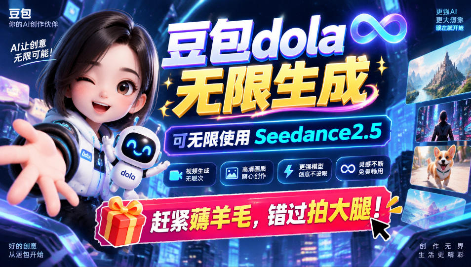 1029最新豆包dola无限生成技术，可以无限生成sseedance2.5，赶紧薅羊毛，和谐拍大腿-梦清研习社