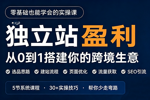 刘老师·5节课跑通独立站盈利全流程-梦清研习社