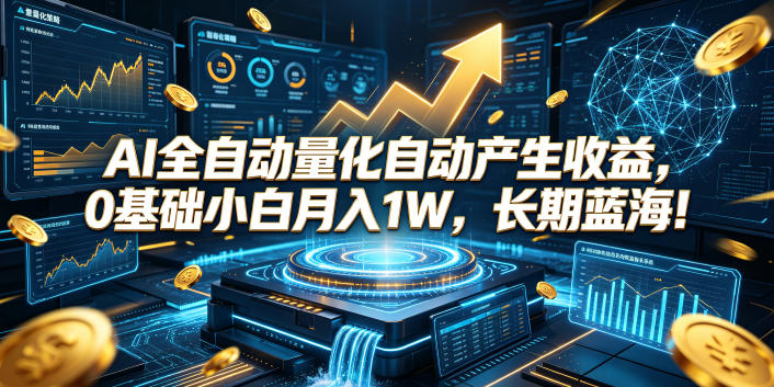 AI全自动量化自动产生收益，0基础小白月入1W，长期蓝海！【揭秘】-梦清研习社