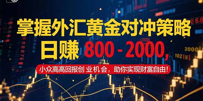 掌握外汇黄金对冲策略，日赚 800 – 2000，小众高回报创业机会，助你实…-梦清研习社