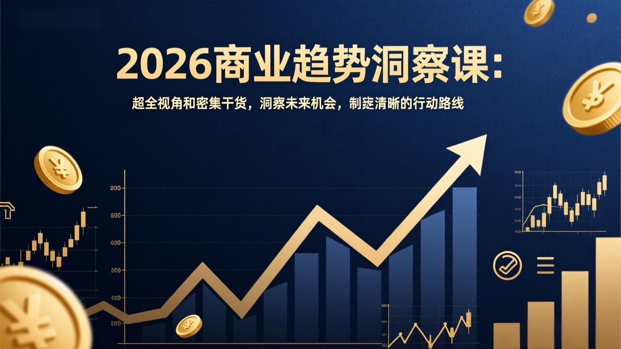 2026商业趋势洞察课：超全视角和密集干货，洞察未来机会，制定清晰的行动路线-梦清研习社