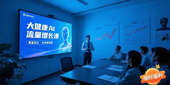 大健康AI流量增长课8.0，赛道定位方法论，AI数字人内容生产，私域转化运营-梦清研习社