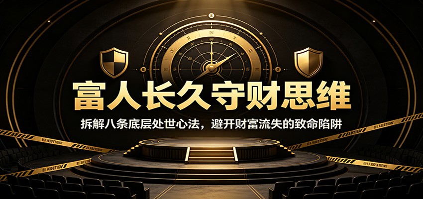 富人长久守财思维：拆解八条底层处世心法，避开财富流失的致命陷阱-梦清研习社