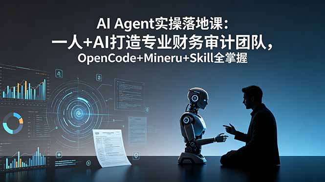 AI Agent实操落地课：一人+AI打造专业财务审计团队，OpenCode+Mineru+Skill全掌握-梦清研习社