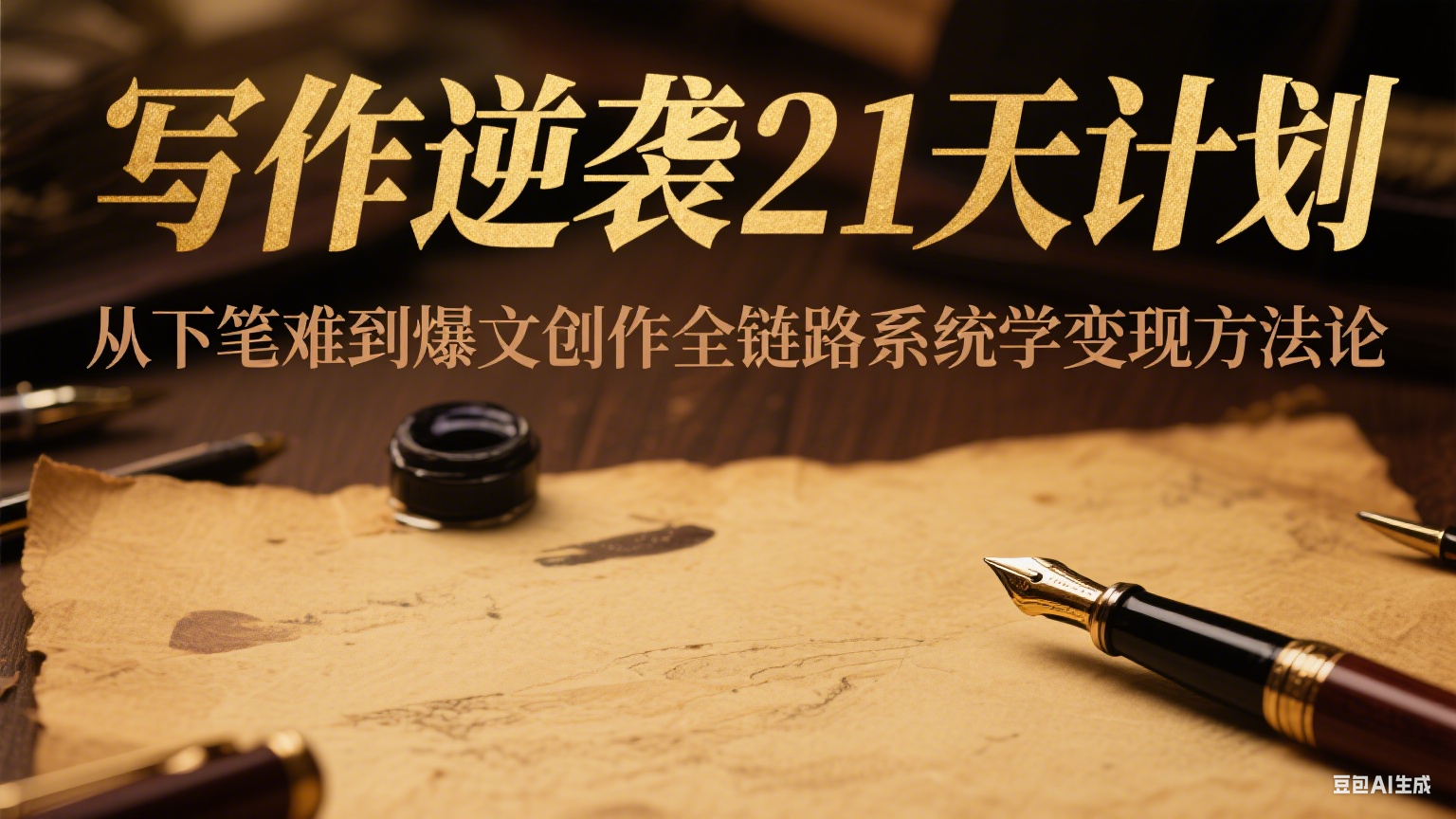写作逆袭21天计划：从下笔难到爆文创作全链路系统学变现方法论-梦清研习社