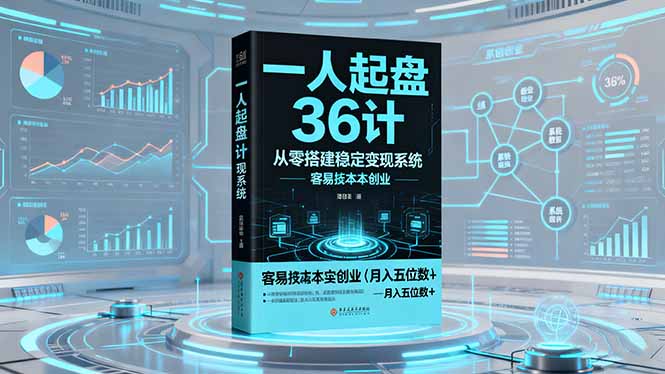 一人起盘36计：从零搭建稳定变现系统，实现低成本创业，月入五位数+-梦清研习社