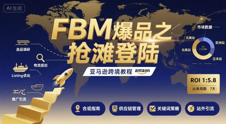 FBM爆品之抢滩登陆-亚马逊跨境教程-梦清研习社