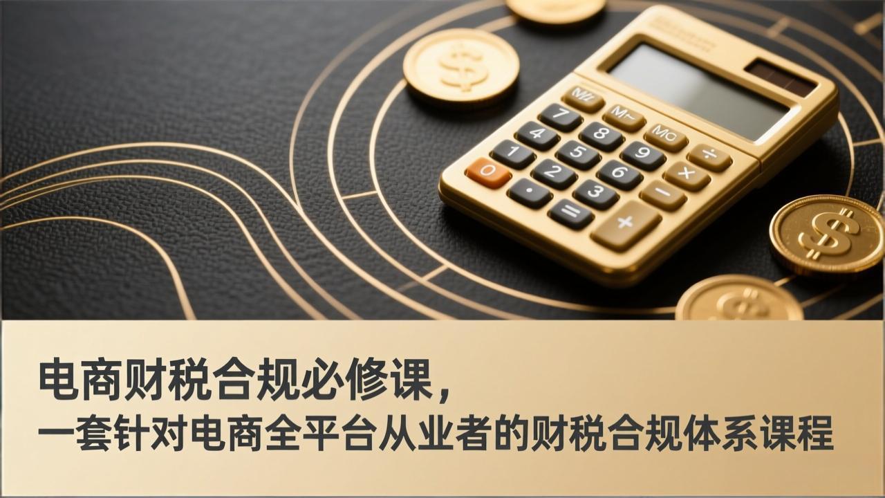 电商财税合规必修课，是一套针对电商全平台从业者的财税合规体系课程-梦清研习社