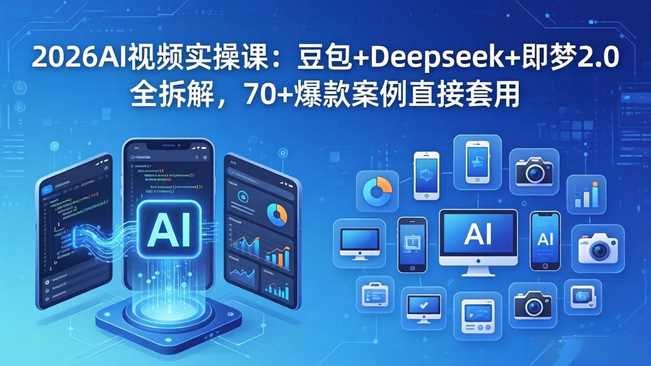 2026AI视频实操课：豆包+Deepseek+即梦2.0全拆解，70+爆款案例直接套用-梦清研习社