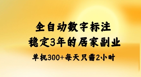 全自动数字标注,稳定3年的蓝海项目,居家也能矩阵开干的副业,单机日入3张+【揭秘】-梦清研习社