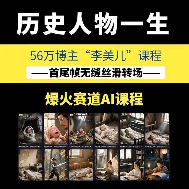 图片[1]-AI历史人物短视频创作，含IP打造、首尾帧无缝转场、智能体视频制作等核心教学内容-梦清研习社