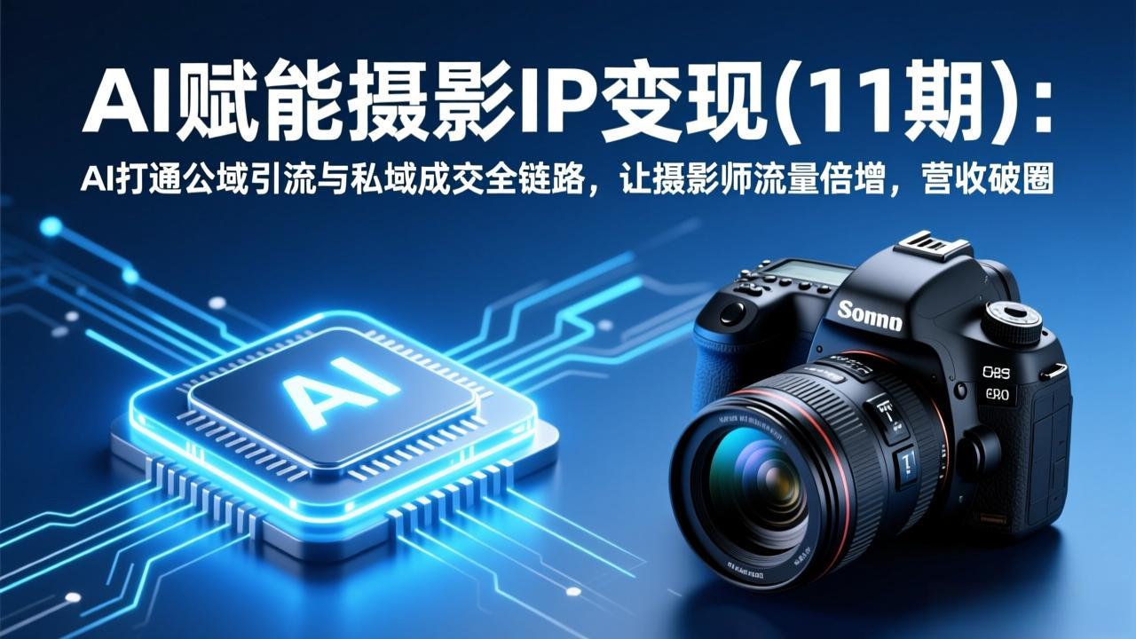AI赋能摄影IP变现(11期-梦清研习社