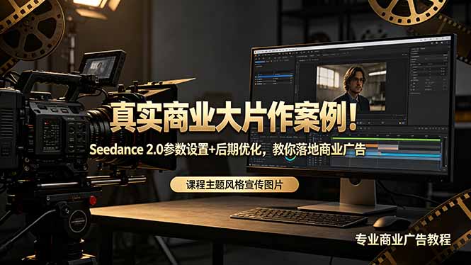 真实商业大片作案例！Seedance 2.0参数设置+后期优化，教你落地商业广告-梦清研习社