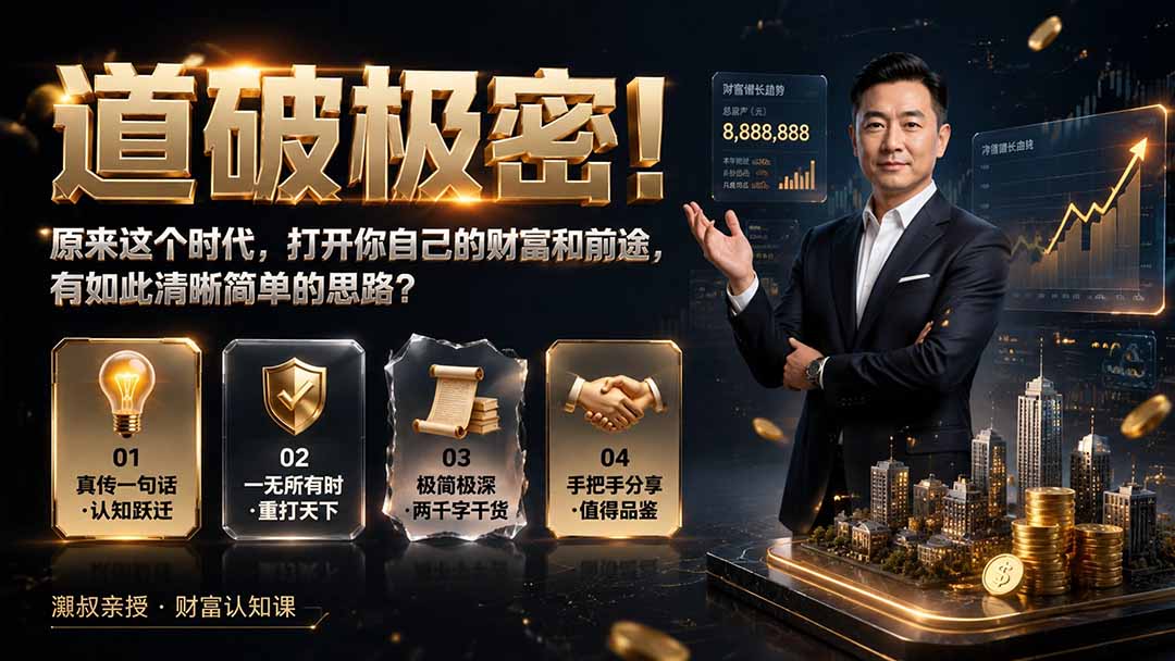 付费文章:道破极密!原来这个时代,打开你自己的财富和前途,有如此清晰简单的思路?-梦清研习社
