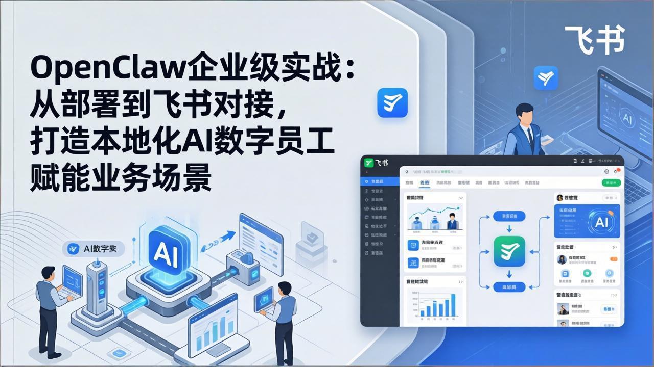 OpenClaw企业级实战:从部署到飞书对接,打造本地化AI数字员工赋能业务场景-梦清研习社