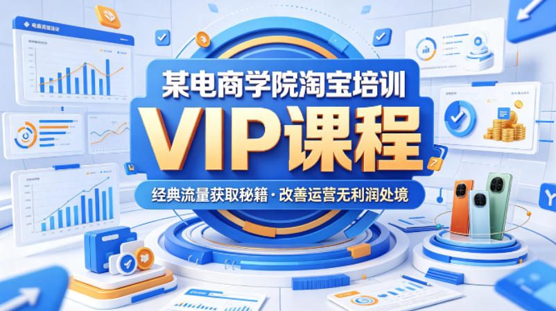 某电商学院淘宝培训VIP课程，各种经典有用的流量获取秘籍，改善运营产品没利润的处境(2026年5月)-梦清研习社