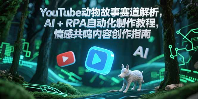 YouTube动物故事赛道解析，AI+RPA自动化制作教程，情感共鸣内容创作指南-梦清研习社