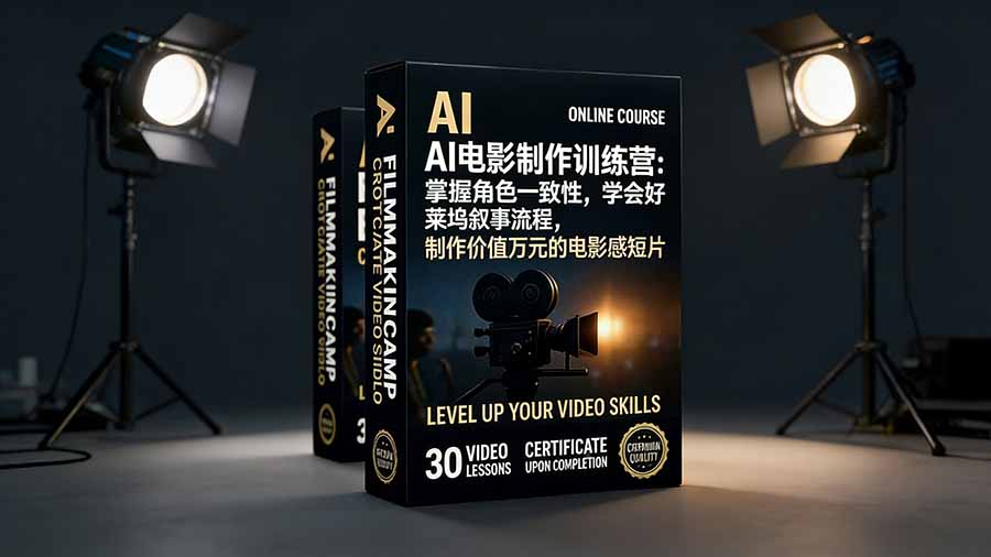 AI电影制作训练营:掌握角色一致性,学会好莱坞叙事流程,制作价值万元的电影感短片-梦清研习社