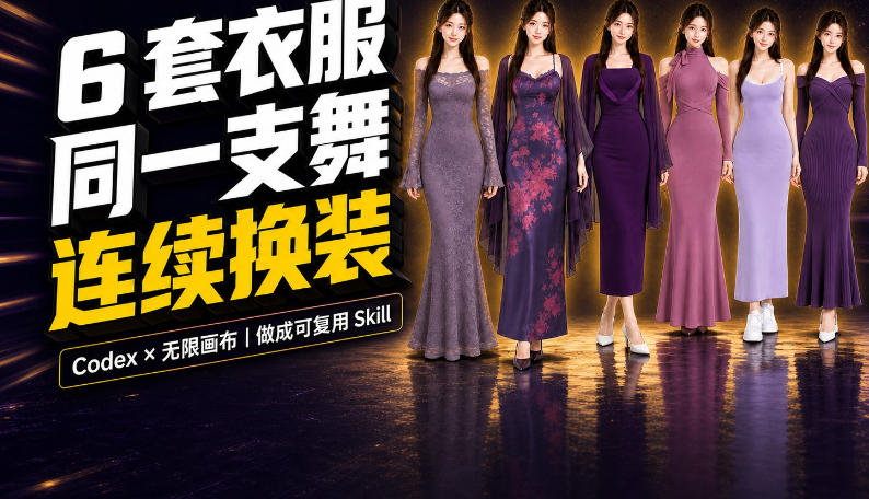 同一支舞，6套衣服按顺序切换：我把服装换装视频做成了一个Skill-梦清研习社