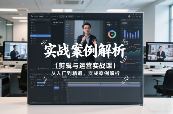剪辑与运营实战课,从入门到精通,实战案例解析(更新2026)-梦清研习社