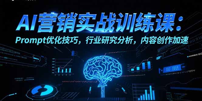AI营销实战训练课：Prompt优化技巧，行业研究分析，内容创作加速-梦清研习社