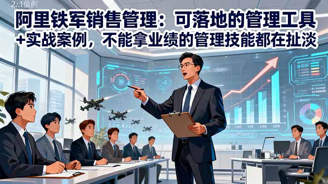 阿里铁军销售管理：可落地的管理工具+实战案例，不能拿业绩的管理都在扯淡-梦清研习社