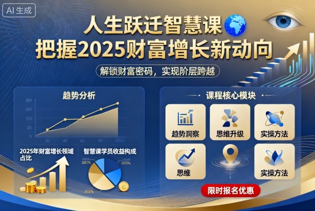 人生跃迁智慧课,把据2025财富增长新动向-梦清研习社