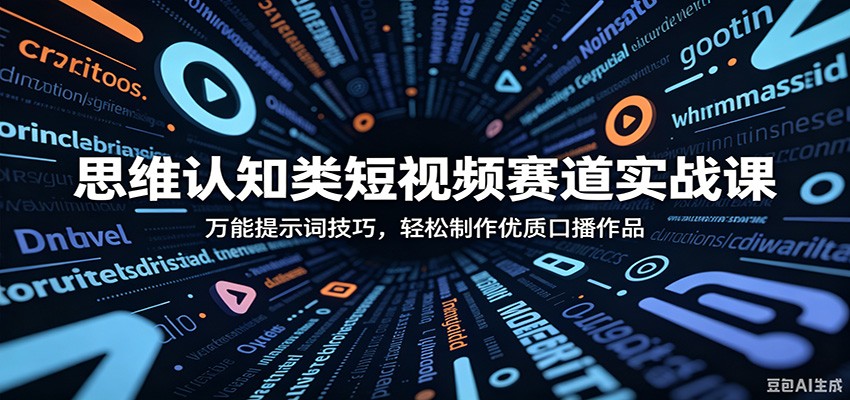 思维认知类短视频赛道实战课:万能提示词技巧,轻松制作优质口播作品-梦清研习社