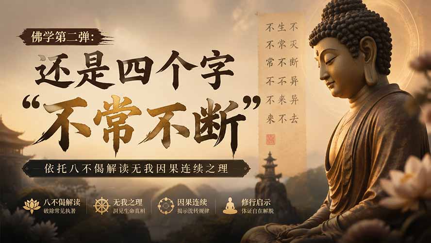 付费文章:佛学第二弹:还是四个字“不常不断”依托八不偈解读无我因果连续之理-梦清研习社