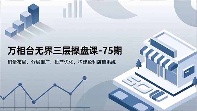 万相台无界三层操盘课-75期，销量布局、分层推广、投产优化，构建盈利店铺系统-梦清研习社